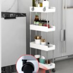 Carucior organizator slim portabil cu 4 rafturi - Image 3